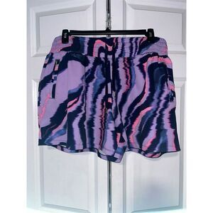 Tek Gear Women's Plus 2XL Abstract Midrise Shorts Zip Pocket